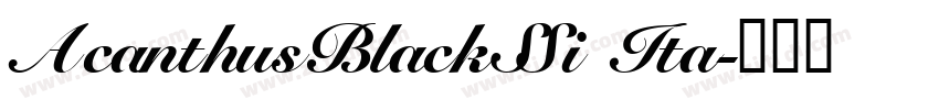AcanthusBlackSSi Ita字体转换
